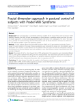 Báo cáo khoa hoc:"   Fractal dimension approach in postural control of subjects with Prader-Willi Syndrome"