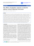 Báo cáo khoa hoc:"  The effects of attention capacity on dynamic balance control following concussion"