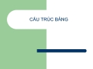 CẤU TRÚC BẢNG 