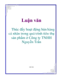 Luận văn: Thúc đẩy hoạt động bán hàng cá nhân trong quá trình tiêu thụ sản phẩm ở Công ty TNHH Nguyễn Trần