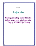 Luận văn: Những giải pháp hoàn thiện hệ thống mạng lưới bán hàng của Công ty TNHH Việt Thắng