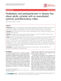 Báo cáo y học: "Prediabetes and prehypertension in disease free obese adults correlate with an exacerbated systemic proinflammatory milieu."