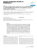 Báo cáo khoa hoc:"  A heparin binding synthetic peptide from human HIP / RPL29 fails to specifically differentiate between anticoagulantly active and inactive species of heparin"