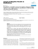 Báo cáo khoa hoc:"   Quantitative competitive reverse transcription polymerase chain reaction is not a useful method for quantification of CD4 and CD8 cell status during HIV infection"