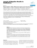 Báo cáo khoa hoc:"Polymorphisms within inflammatory genes and colorectal cancer"  