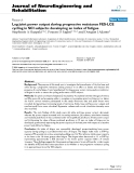 Báo cáo khoa hoc:"  Leg joint power output during progressive resistance FES-LCE cycling in SCI subjects: developing an index of fatigue"