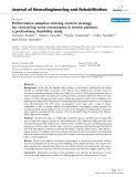 Báo cáo khoa hoc:" Performance adaptive training control strategy for recovering wrist movements in stroke patients: a preliminary, feasibility study"