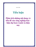 Tiểu luận: Phân tích những nội dung và tiền đề của công nghiệp hoá - hiện đại hoá ở nước ta hiện nay