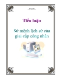 Tiểu luận về: Sứ mệnh lịch sử của giai cấp công nhân