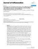 Báo cáo y học: "Terameprocol, a methylated derivative of nordihydroguaiaretic acid, inhibits production of prostaglandins and several key inflammatory cytokines and chemokines"