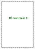 Đề cương toán 11