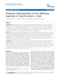 báo cáo khoa học: "Proteomic characterization of iron deficiency responses in Cucumis sativus L. roots"