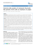 báo cáo khoa học: " Genome-wide analysis of eukaryote thaumatinlike proteins (TLPs) with an emphasis on poplar"