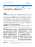 báo cáo khoa học: "  Macromolecular composition of phloem exudate from white lupin (Lupinus albus L.)"