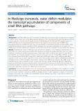 báo cáo khoa học: "In Medicago truncatula, water deficit modulates the transcript accumulation of components of small RNA pathways"