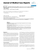 Báo cáo y học: "Reactive arthritis developing after pneumococcal conjunctivitis: a case report"