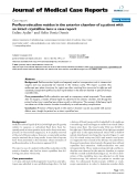 Báo cáo khoa hoc:"  Perfluorodecaline residue in the anterior chamber of a patient with an intact crystalline lens: a case report"