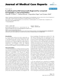 Báo cáo y học: "Localised pericardial tamponade diagnosed by computed tomography: a case presentation"