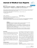 Báo cáo y học: " Mucocele of the appendix – a diagnostic dilemma: a case report"