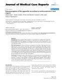 Báo cáo y học: "Intussusception of the appendix secondary to endometriosis: a case report"