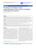 báo cáo khoa học: "  The design and testing of a novel mechanomyogram-driven switch controlled by small eyebrow movements"