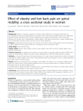 báo cáo khoa học: "  Effect of obesity and low back pain on spinal mobility: a cross sectional study in women"