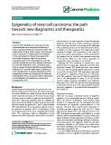 báo cáo khoa học: " Epigenetics of renal cell carcinoma: the path towards new diagnostics and therapeutics"