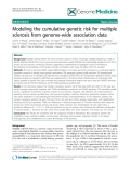 báo cáo khoa học: "Modeling the cumulative genetic risk for multiple sclerosis from genome-wide association data"