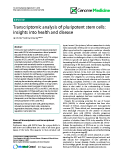 báo cáo khoa học: " Transcriptomic analysis of pluripotent stem cells: insights into health and disease"