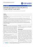 Báo cáo y học: "Synovial hemangioma of the knee joint in a 12-year-old boy: a case report"