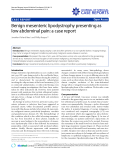 Báo cáo y học: " Benign mesenteric lipodystrophy presenting as low abdominal pain: a case report"