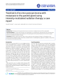 Báo cáo y học: "Treatment of eccrine porocarcinoma with metastasis to the parotid gland using intensity-modulated radiation therapy: a case report"