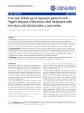 Báo cáo y học: "Five-year follow-up of Japanese patients with Paget's disease of the bone after treatment with low-dose oral alendronate: a case series/"