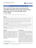 Báo cáo y học: "Non-small cell lung cancer presenting with choroidal metastasis as first sign and showing good response to chemotherapy alone: a case report"