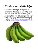 Chuối xanh chữa bệnh