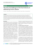 báo cáo khoa học: " The role and challenges of the food industry in addressing chronic disease"