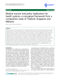 báo cáo khoa học: "  Medical tourism and policy implications for health systems: a conceptual framework from a comparative study of Thailand, Singapore and Malaysia"