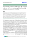 báo cáo khoa học: " Government use licenses in Thailand: The power of evidence, civil movement and political leadership"