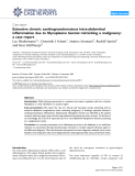Báo cáo y học: " Extensive chronic xanthogranulomatous intra-abdominal inflammation due to Mycoplasma hominis mimicking a malignancy: a case report"