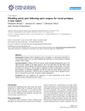 Báo cáo y học: " Disabling pelvic pain following open surgery for rectal prolapse: a case report"