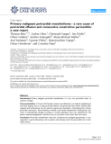 Báo cáo y học: "Primary malignant pericardial mesothelioma - a rare cause of pericardial effusion and consecutive constrictive pericarditis: a case report"