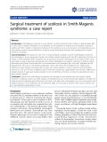 Báo cáo y học: " Surgical treatment of scoliosis in Smith-Magenis syndrome: a case report"