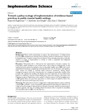 báo cáo khoa học: " Toward a policy ecology of implementation of evidence-based practices in public mental health settings"