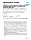 báo cáo khoa học: " Implementing electronic clinical reminders for lipid management in patients with ischemic heart disease in the veterans health administration: QUERI Series"