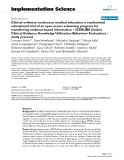 báo cáo khoa học: " Clinical evidence continuous medical education: a randomised educational trial of an open access e-learning program for transferring evidence-based information – ICEKUBE (Italian Clinical Evidence "