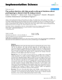 báo cáo khoa học: "  Can patient decision aids help people make good decisions about participating in clinical trials? A study protocol"