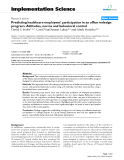 báo cáo khoa học: "  Predicting healthcare employees' participation in an office redesign program: Attitudes, norms and behavioral control"