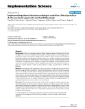 báo cáo khoa học: "  Implementing shared decision-making in nutrition clinical practice: A theory-based approach and feasibility study"