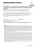 báo cáo khoa học: "  A description of a knowledge broker role implemented as part of a randomized controlled trial evaluating three knowledge translation strategies"