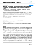 báo cáo khoa học: " What can management theories offer evidence-based practice? A comparative analysis of measurement tools for organisational context"